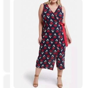 ModCloth wrap front floral jumper